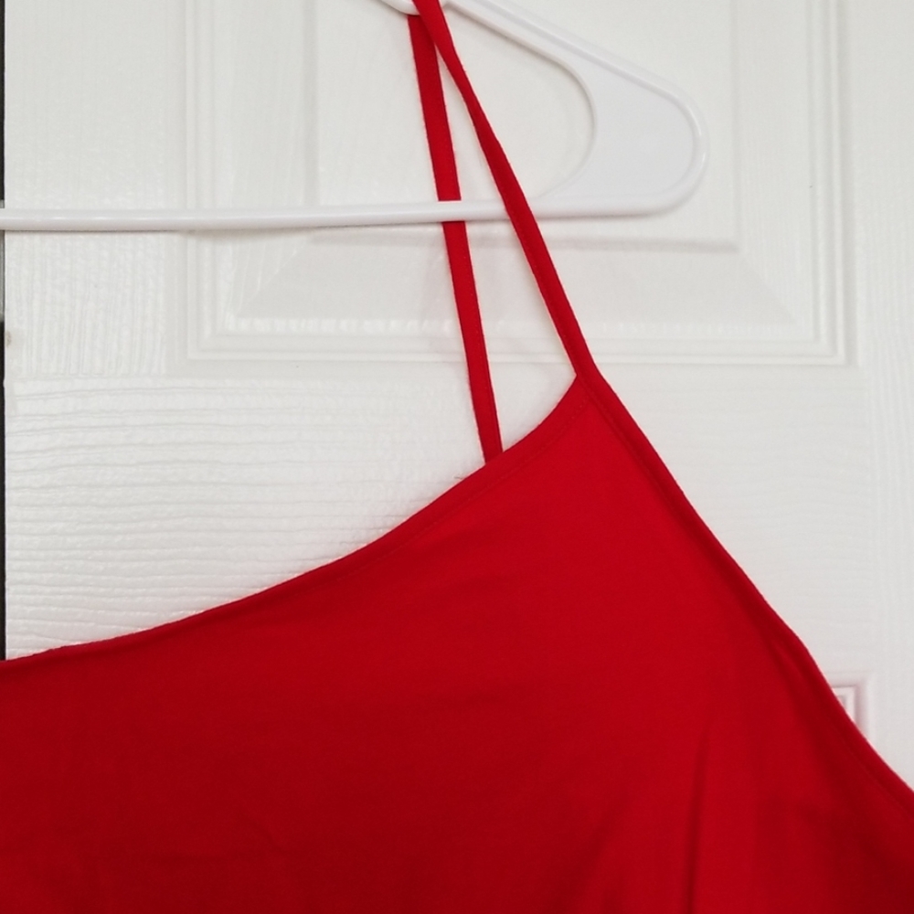 Valentine's Cami Top Solid Red - image 2